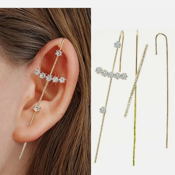 Ear Wrap Crawler Hooks 5pc - Picture 1 of 4